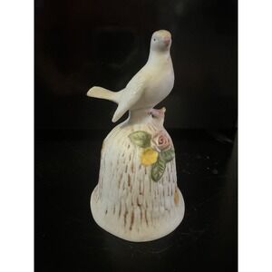 VINTAGE TOWLE FINE BONE CHINA DOVE BELL - FLORAL DESIGN-